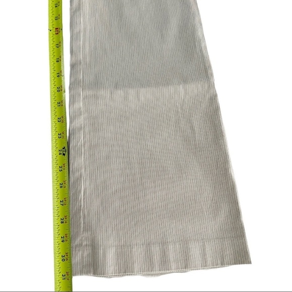 Ann Taylor Womans‎ Striped Ivory Mid Rise Casual Cotton Stretch Dress Pant 10 - Picture 9 of 10